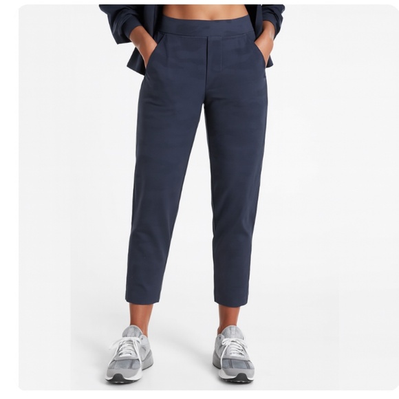 ATHLETA Brooklyn Ankle Camo Pant Navy Size 20 - Picture 1 of 16